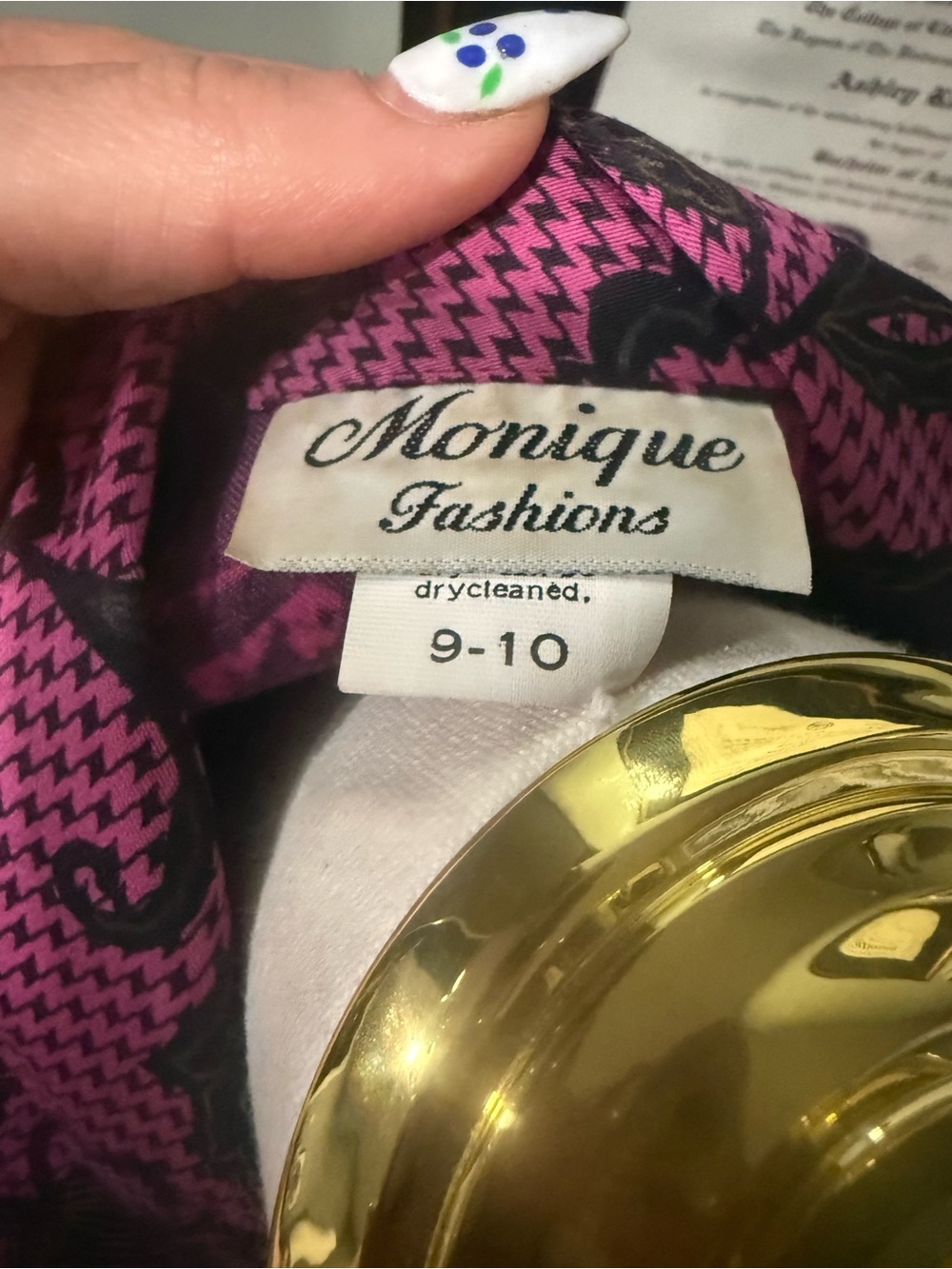 ❌sold❌Vintage 80s Monique Fashions Pink Floral Peplum Skirt Suit 9/10 Rayon - Picture 13 of 14